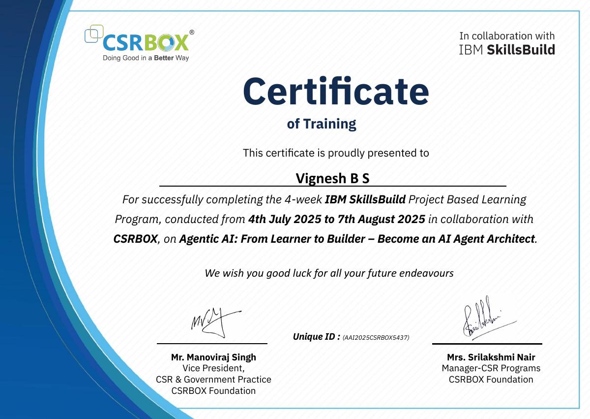 IBM SkillsBuild original certificate