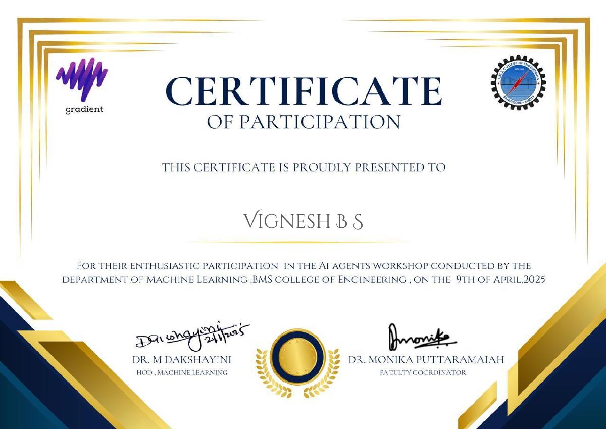 AI Agents Workshop original certificate